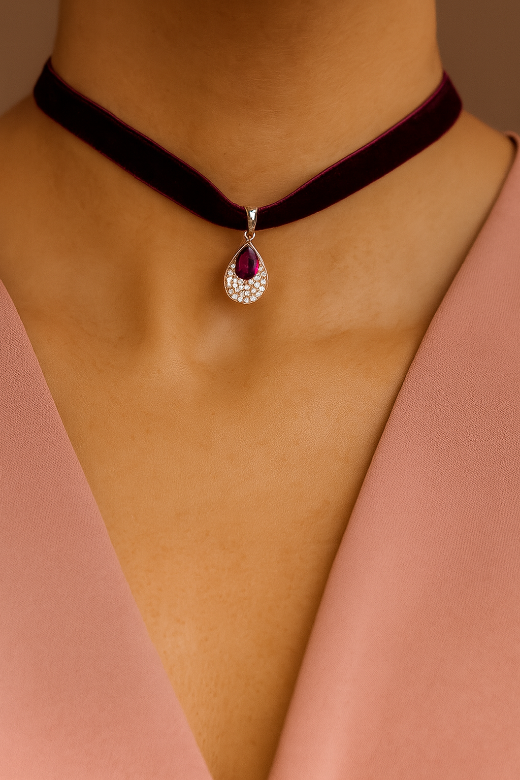 Colgante Lágrima Rubí