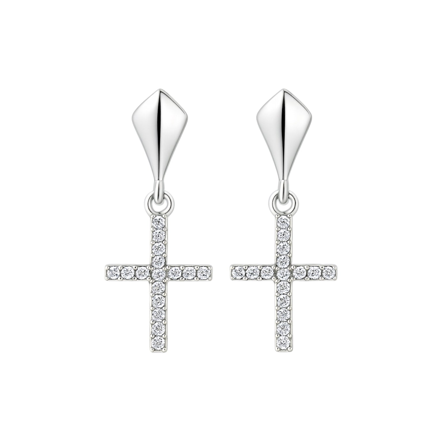 Pendientes Cruz con Circonitas