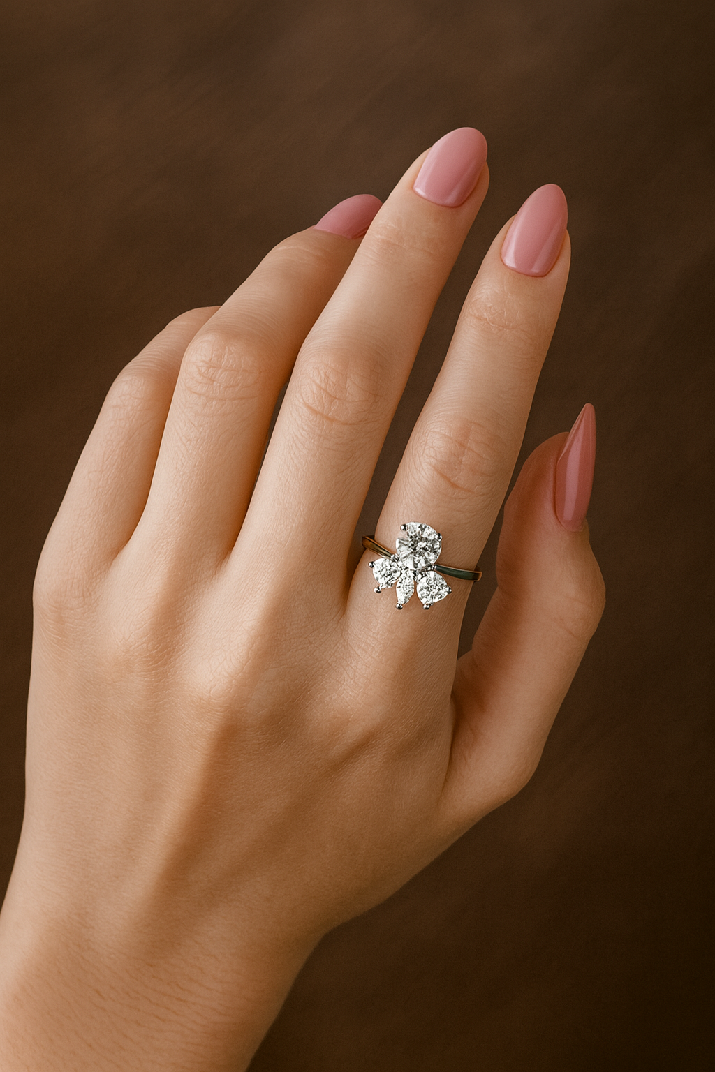 Anillo Floral en Plata Elena