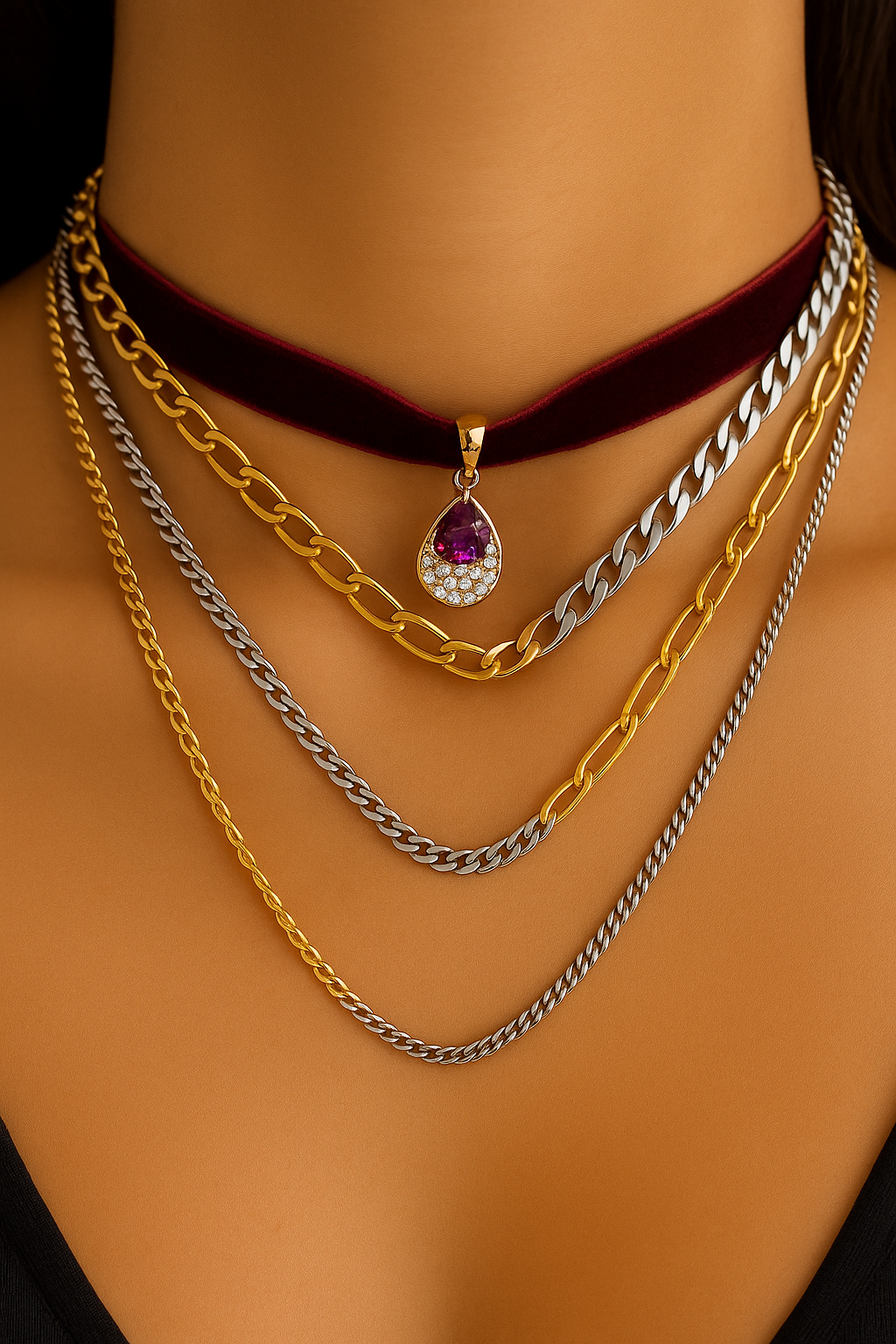 Cómo combinar joyas doradas y plateadas sin fallar