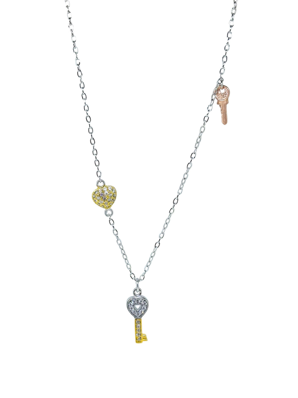 Collar Eterna Llave del Corazón en Plata