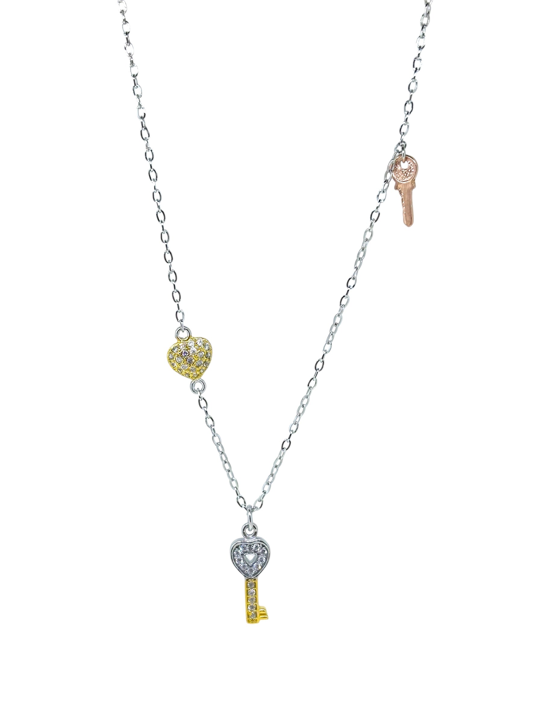 Collar Eterna Llave del Corazón en Plata