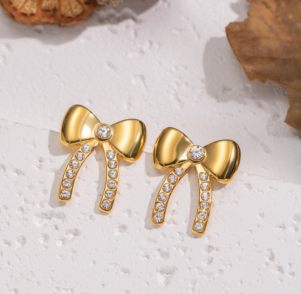 Pendientes Golden Bow