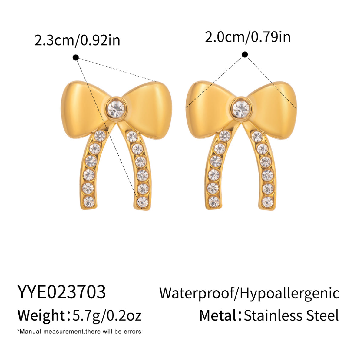 Pendientes Golden Bow