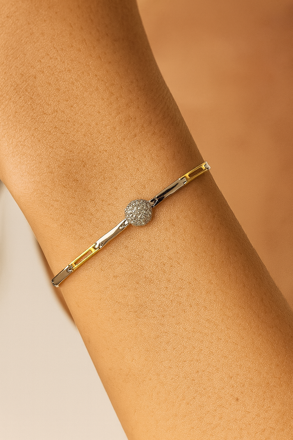 Pulsera de Plata Bicolor