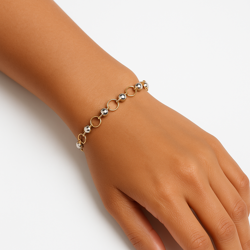 Pulsera de Plata Eslabones Elegantes