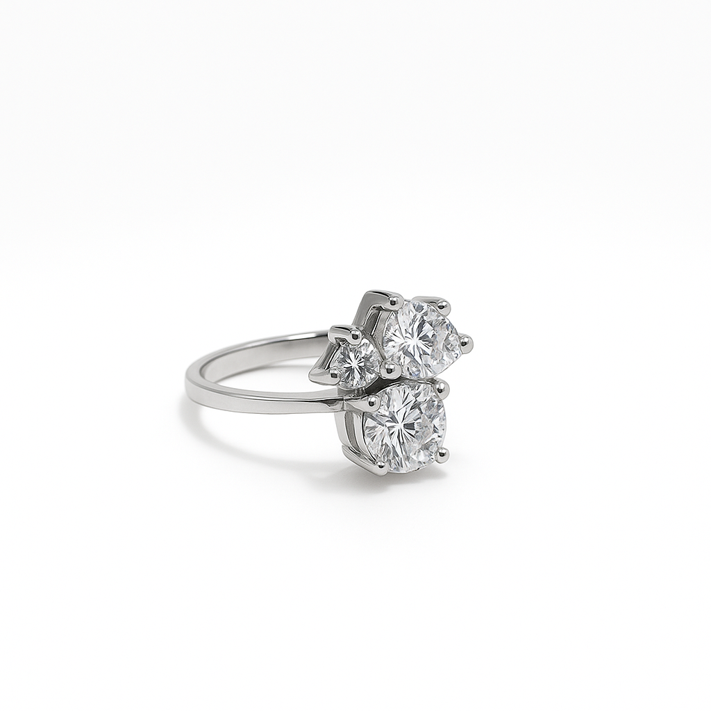 Anillo Floral en Plata Elena