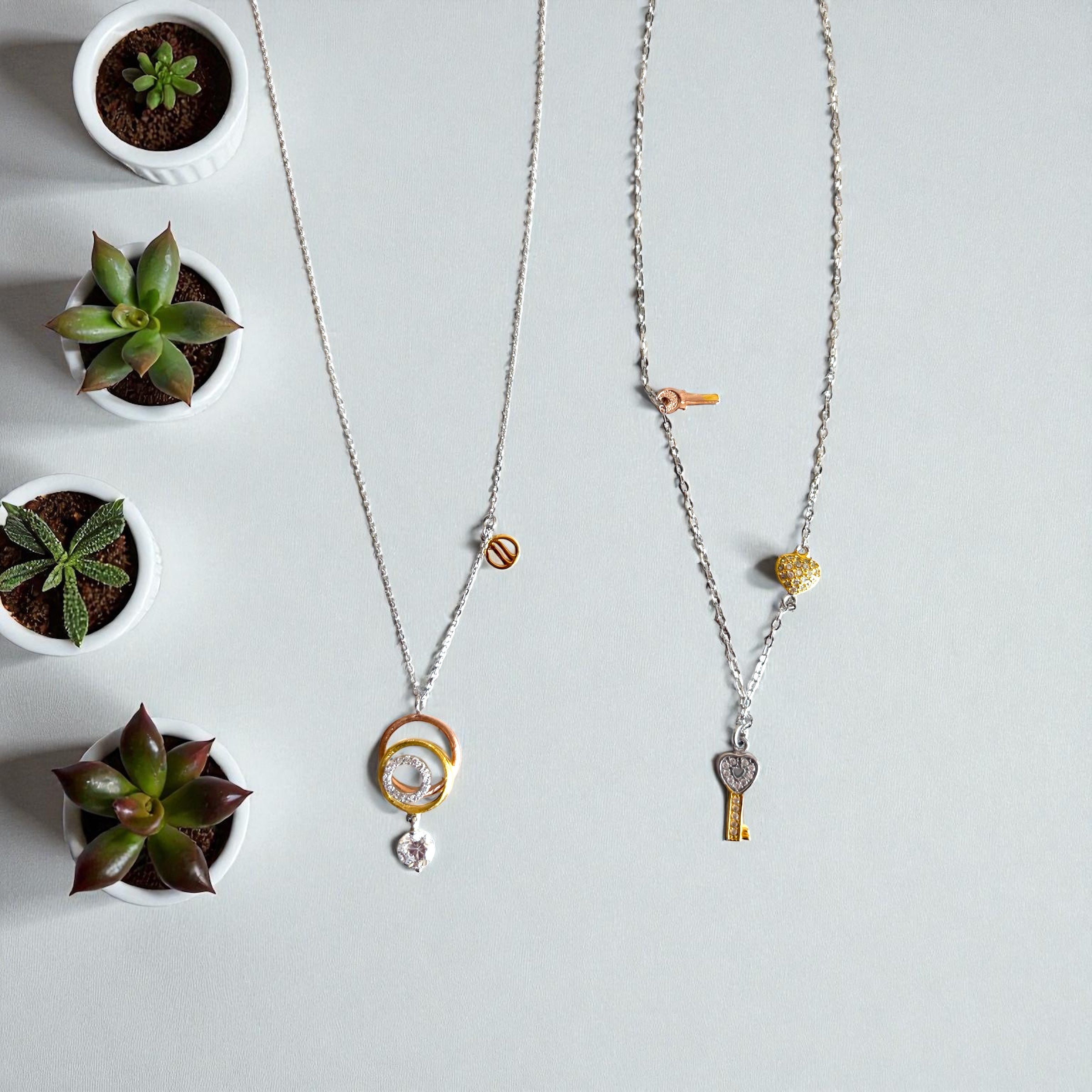 Collar Eterna Llave del Corazón en Plata