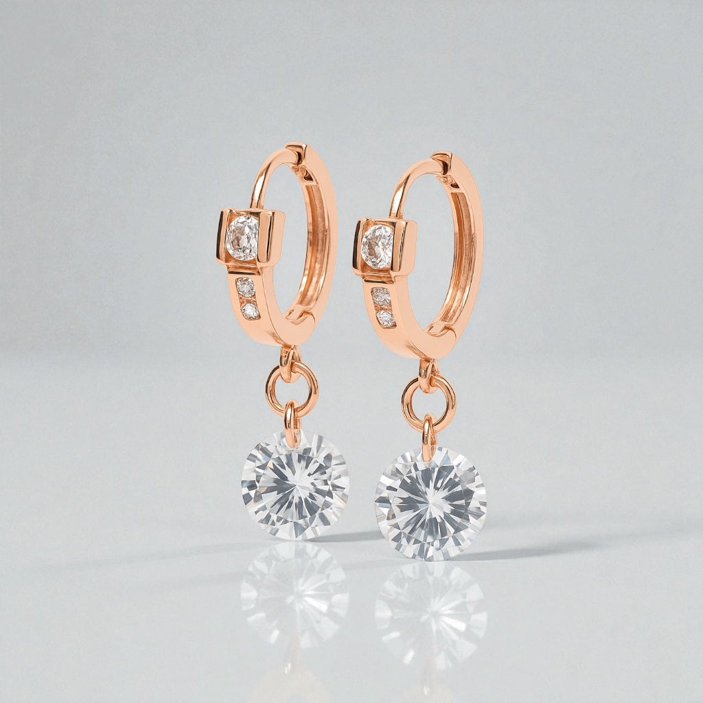 Pendientes “Dulce Destello Oro Rosa”