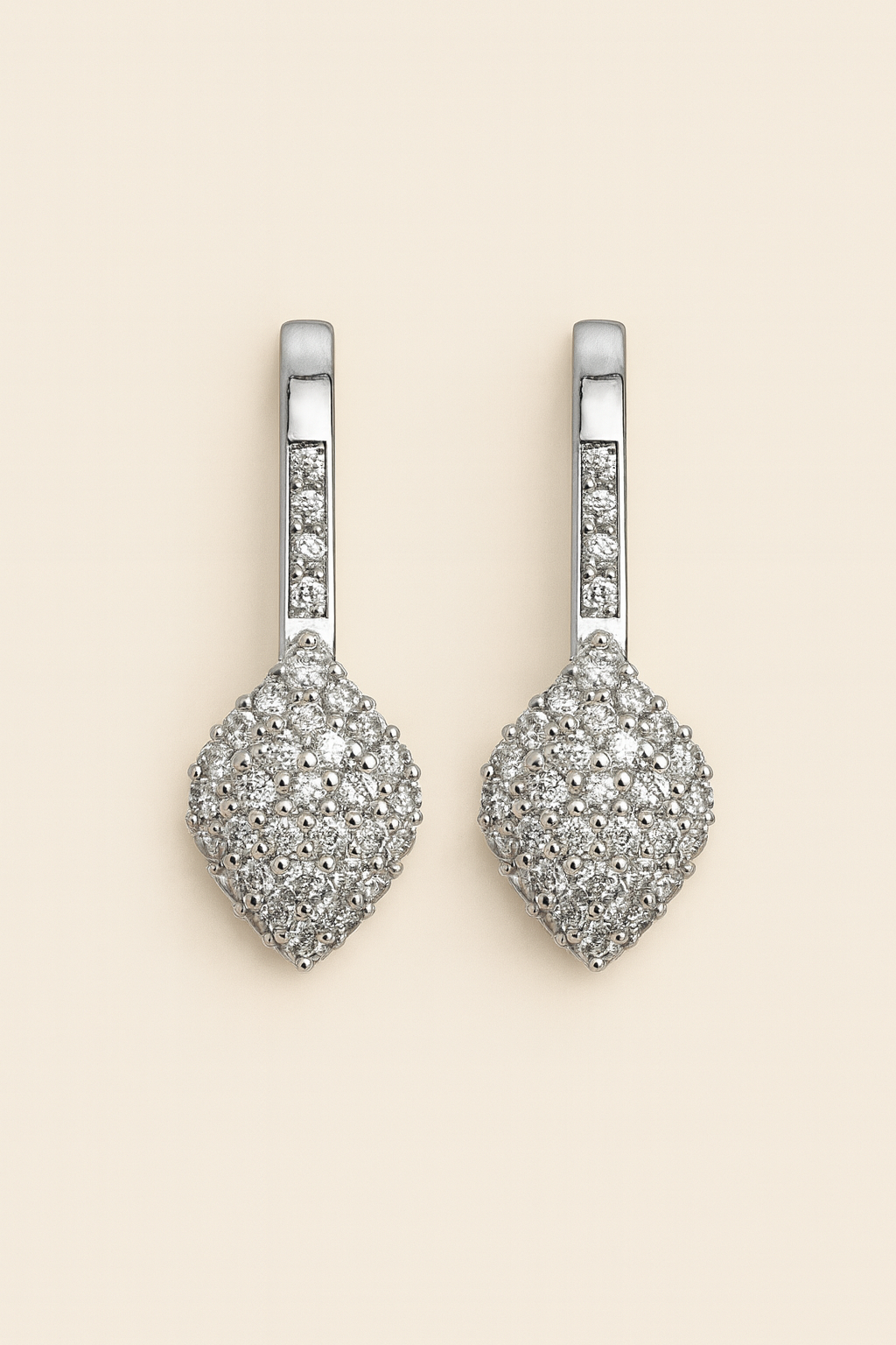 Pendientes de Plata con Circonitas Pavé