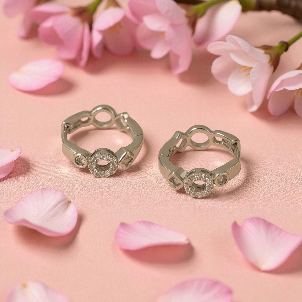 Pendientes Aro Plata con Circonitas Brillantes