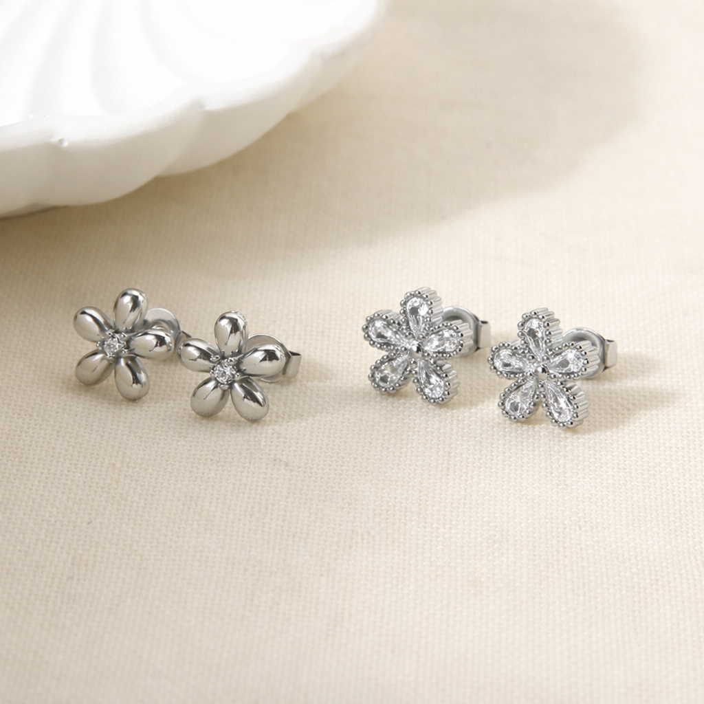 Pendientes Silver Mini Flower